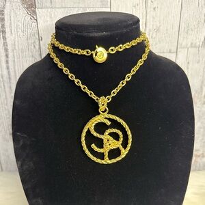 SONIA RYKIEL statement necklace in electroplated gold